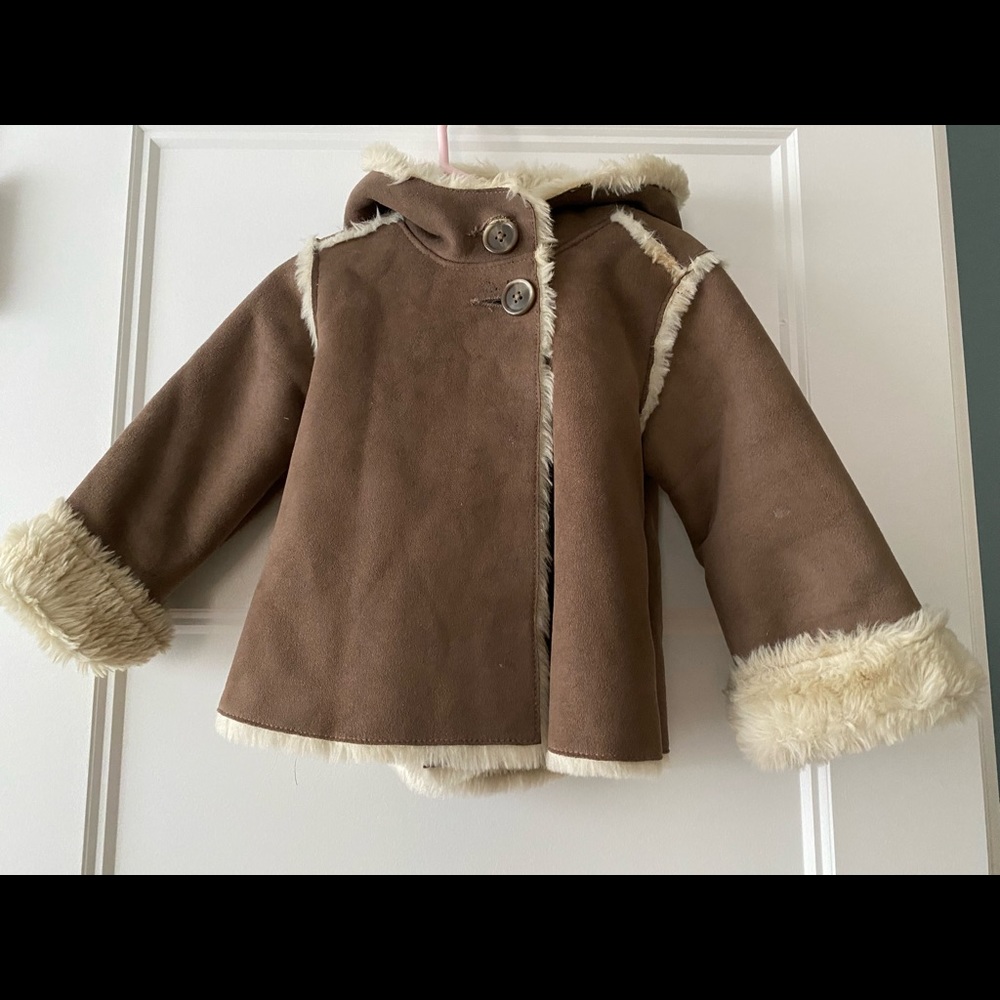 Baby Gap Brown Winter Coat with hood-Size 18-24 Months